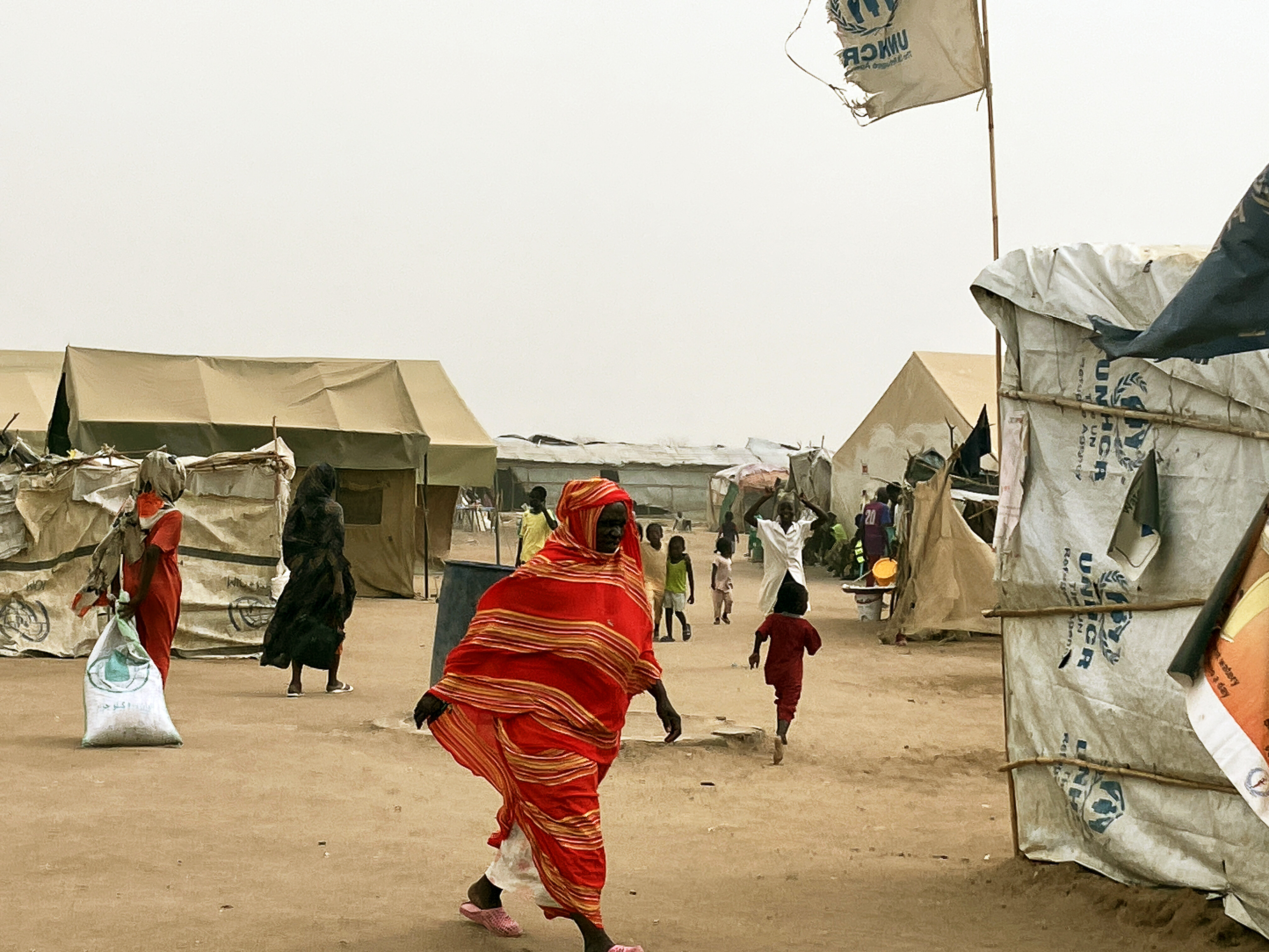 Ein Lager für sudanesische Geflüchtete in der Grenzstadt Renk
