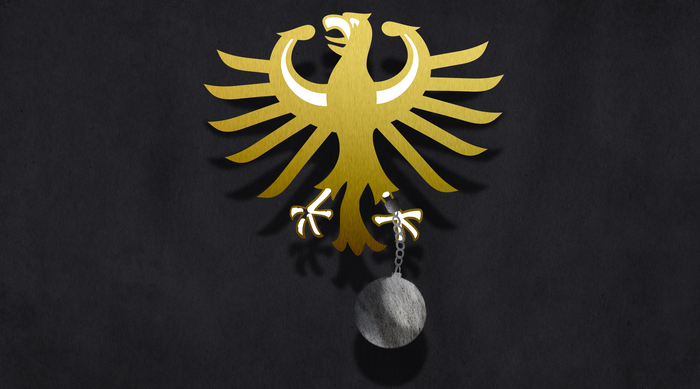 Adler mit Fessel
